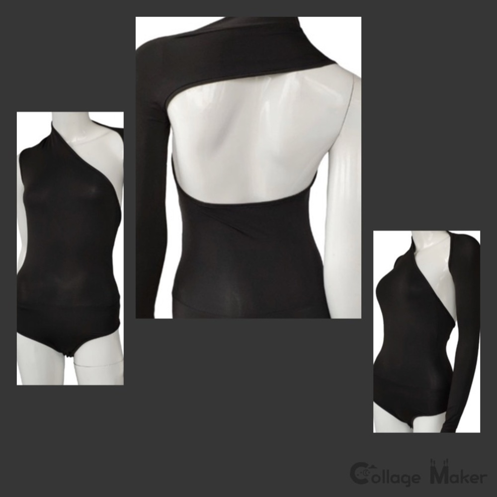 Black One sleeve bodysuit
